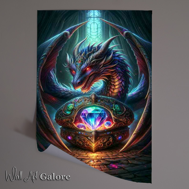 Buy Unframed Poster : (Dragon Guardian of Enchanted Gem)