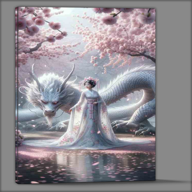 Buy Canvas : (Ethereal Beauty Dragon Companion 2 Fantasy Art)