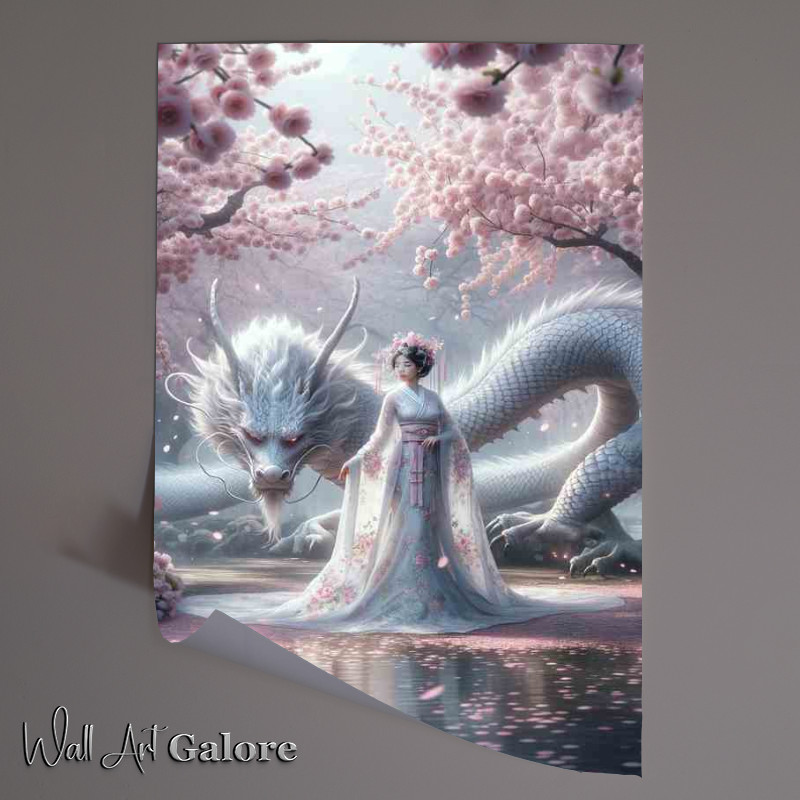 Buy Unframed Poster : (Ethereal Beauty Dragon Companion 2 Fantasy Art)