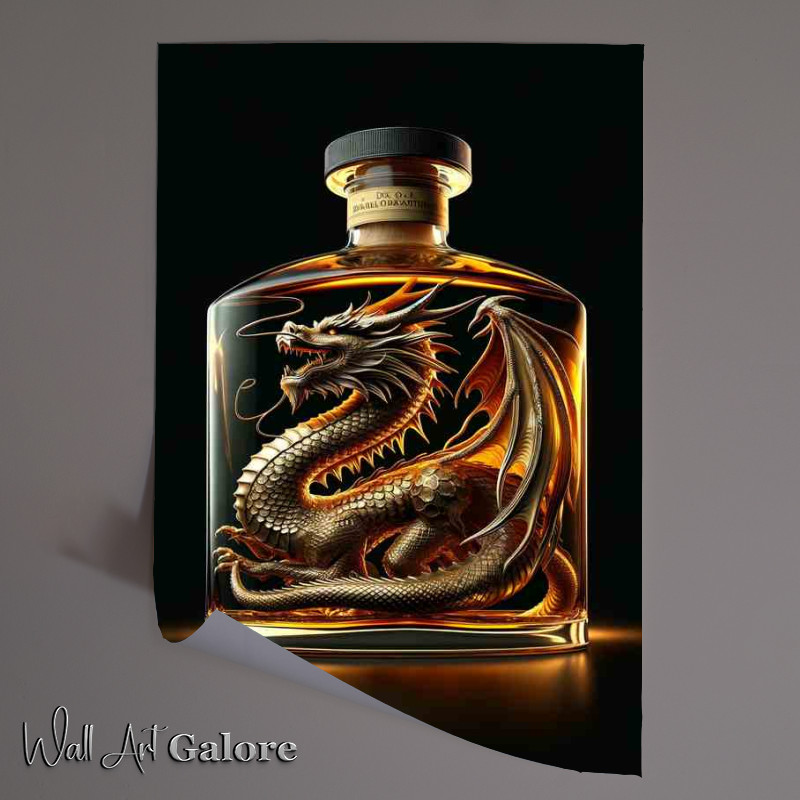 Buy Unframed Poster : (Exquisite Dragon Sculpture in Bottle)