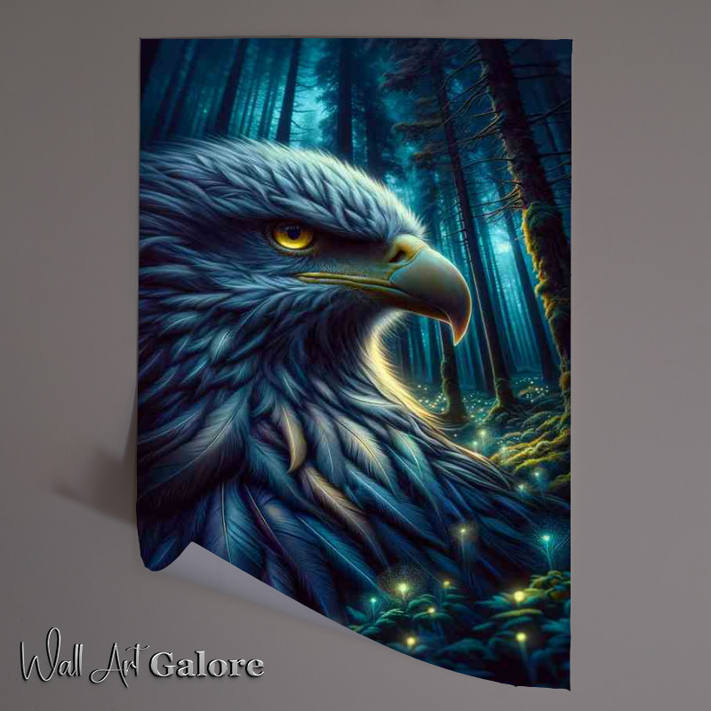 Buy Unframed Poster : (Majestic Eagle Gaze in Mystic Wilderness)