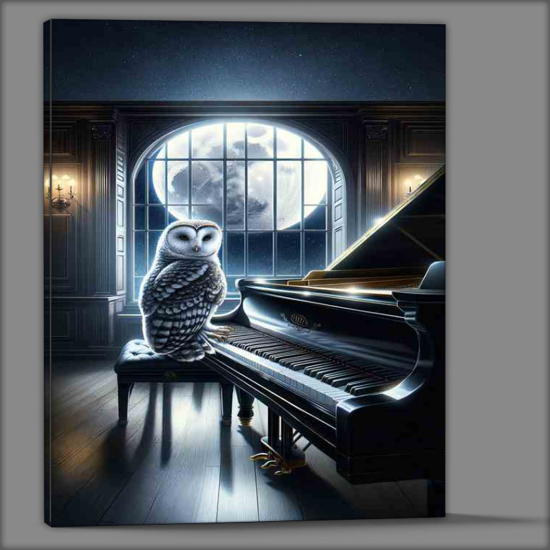 Buy Canvas : (Moonlight Sonata An Owl Pianist)