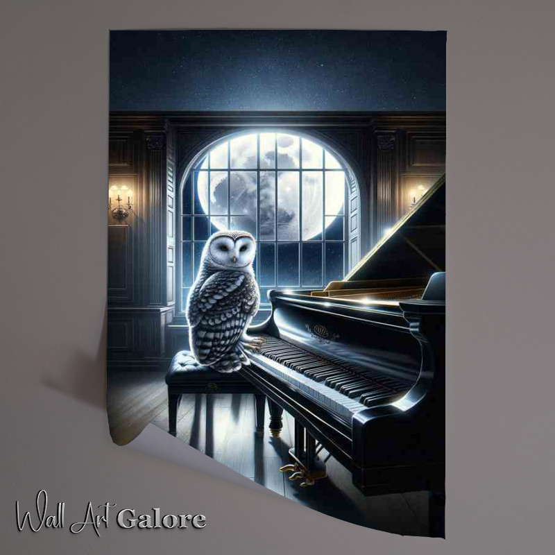 Buy Unframed Poster : (Moonlight Sonata An Owl Pianist)