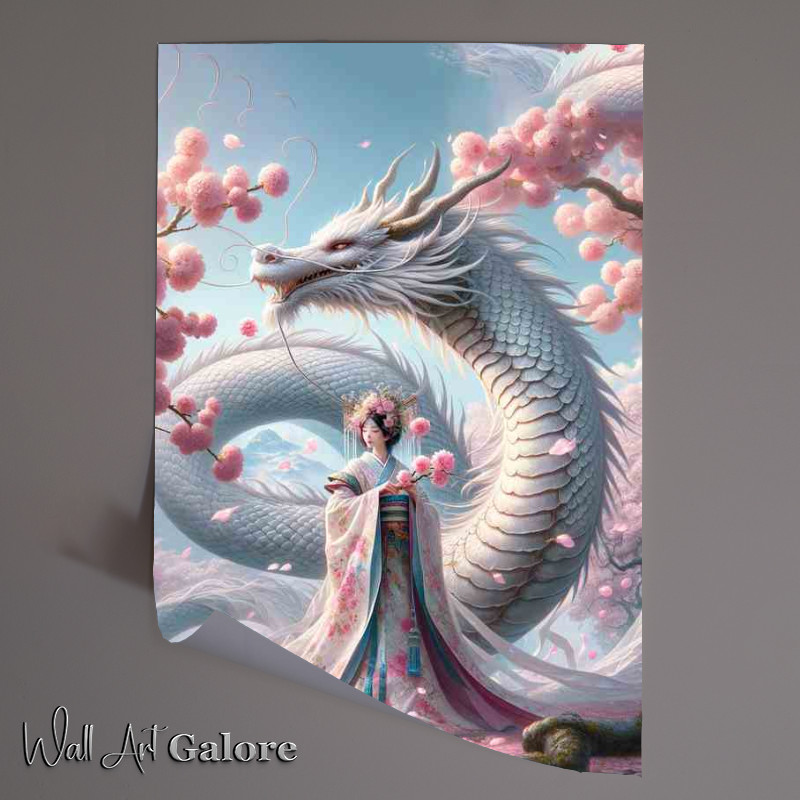 Buy Unframed Poster : (Serenade of Sakura Dragon 2 and Maiden)
