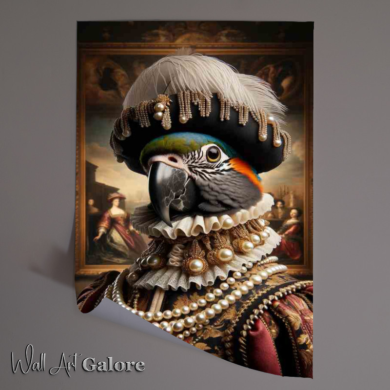 Buy Unframed Poster : (Aristocratic Parrot in Renaissance Noble Attire)
