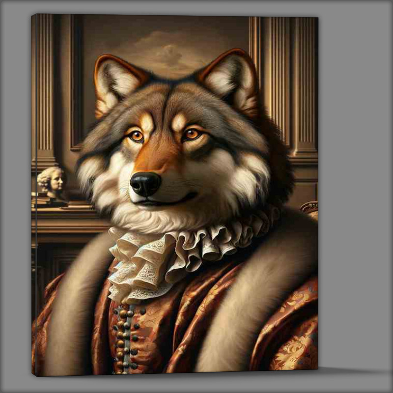 Buy Canvas : (Aristocratic Wolf Baron in Silk Robe)