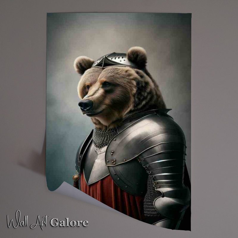 Buy Unframed Poster : (Bear in Medieval Knight Attire)