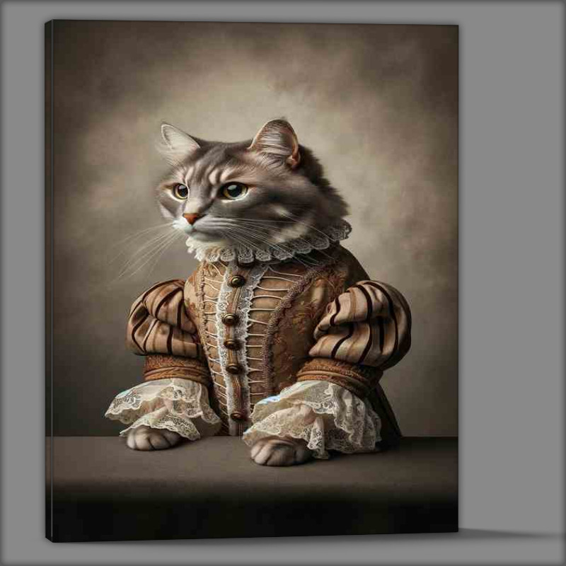 Buy Canvas : (Cat Noble in Georgian Attire)