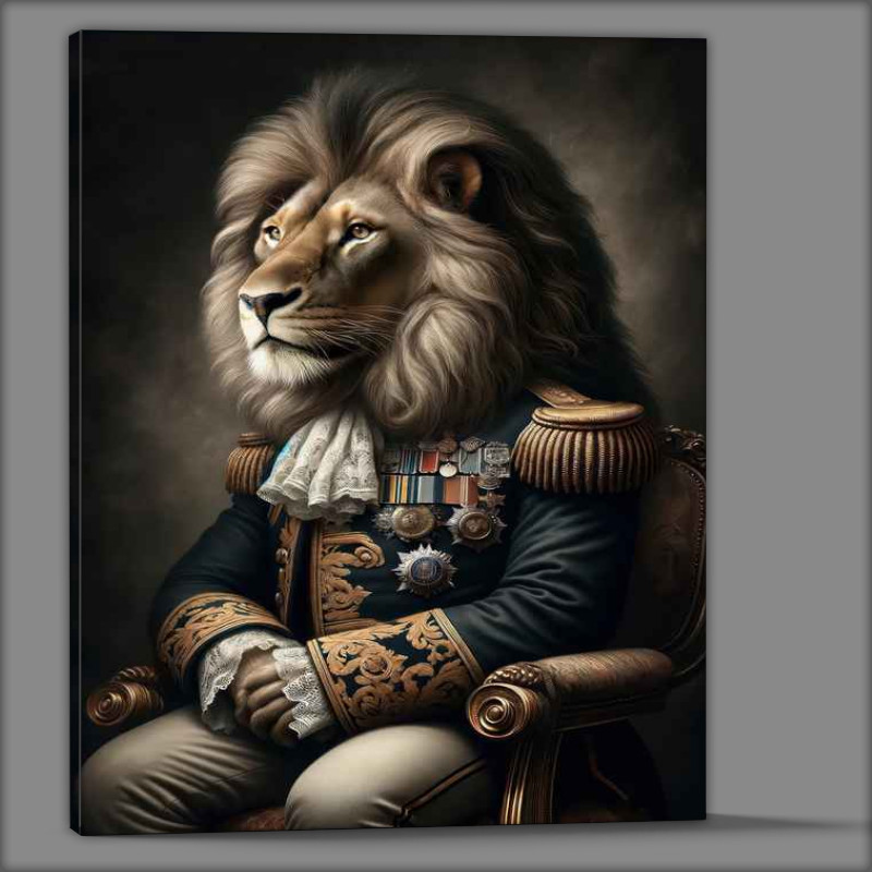 Buy Canvas : (Distinguished Lion Admiral in Uniform)