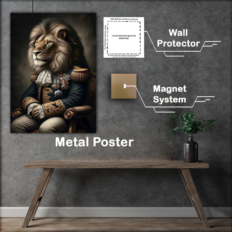 Buy Metal Poster : (Distinguished Lion Admiral in Uniform)