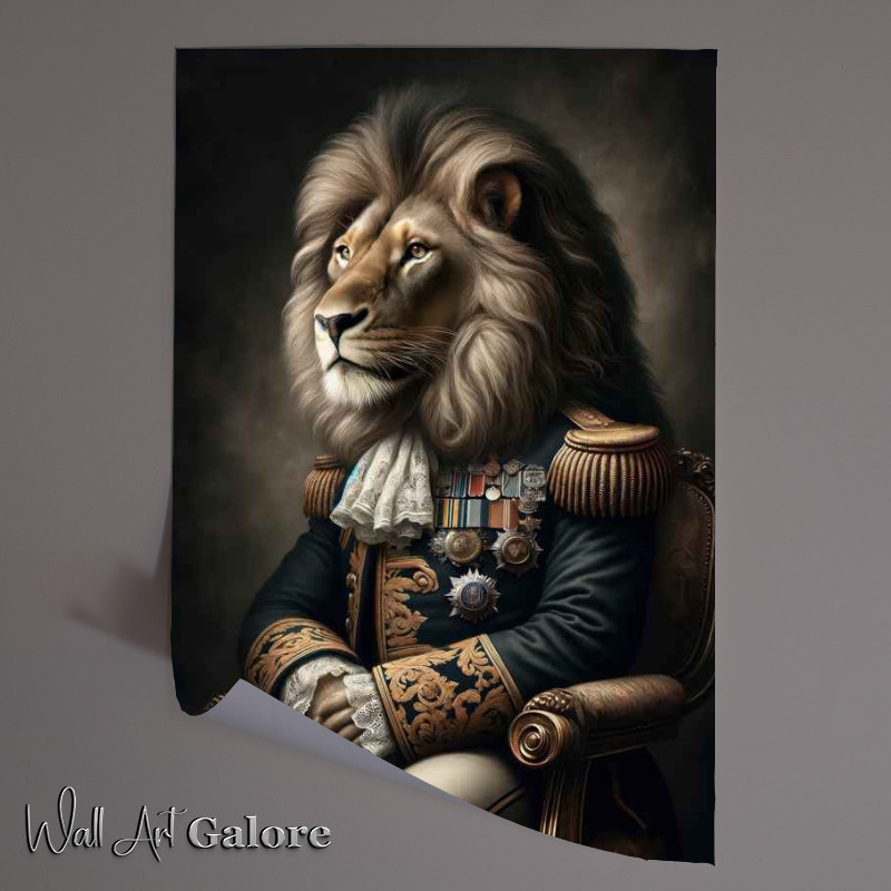 Buy Unframed Poster : (Distinguished Lion Admiral in Uniform)