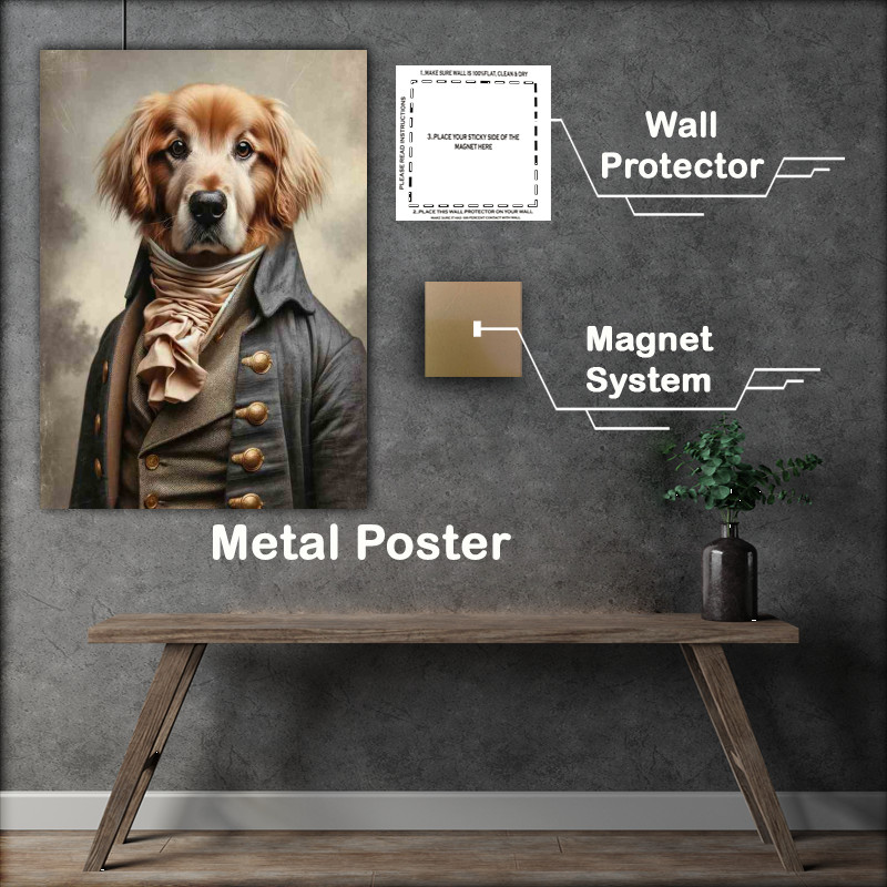 Buy Metal Poster : (Dog Aristocrat in Regency Period Outfit)