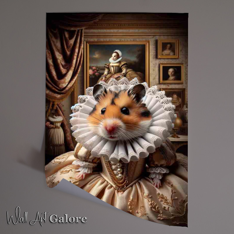 Buy Unframed Poster : (Elegant Hamster in Regal Elizabethan Dress)