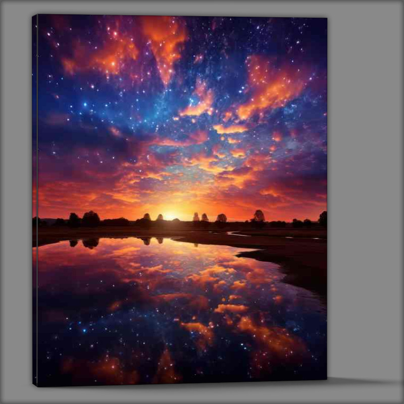 Buy Canvas : (Rainbow Rivers Sailing Through Spectral Seas)