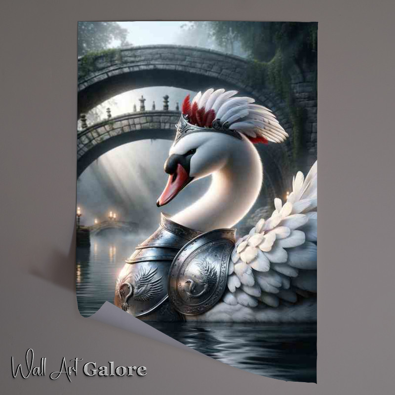 Buy Unframed Poster : (Gallant Swan Knight in Silver Armor)