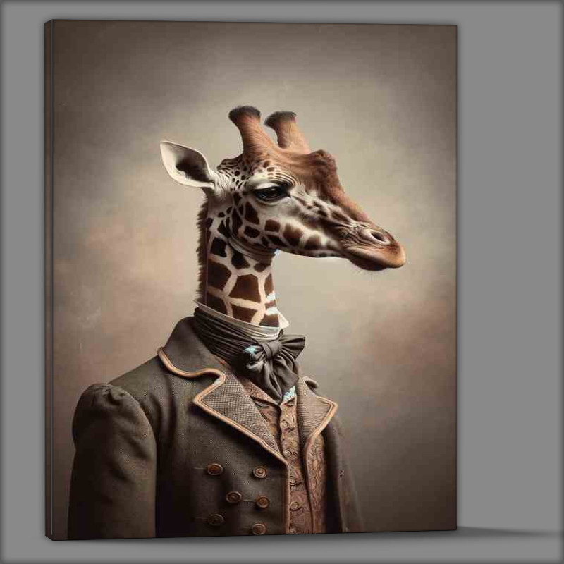 Buy Canvas : (Giraffe in Victorian Elegance)