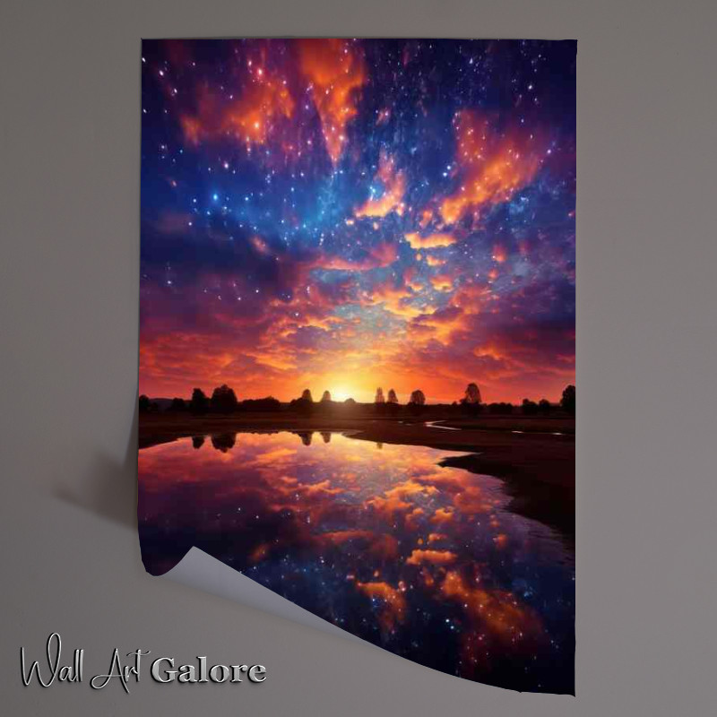 Buy Unframed Poster : (Rainbow Rivers Sailing Through Spectral Seas)
