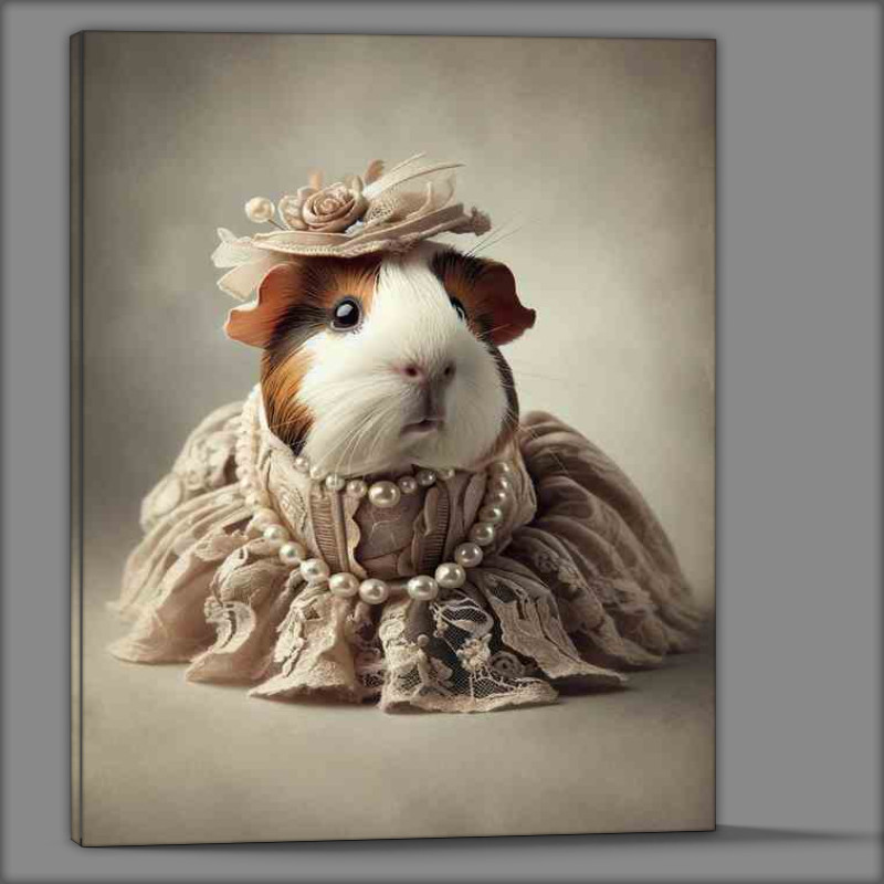 Buy Canvas : (Guinea Pig in Victorian Lady Garb)