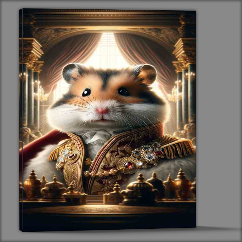 Buy Canvas : (Imperial Hamster Emperor in Opulent Robes)