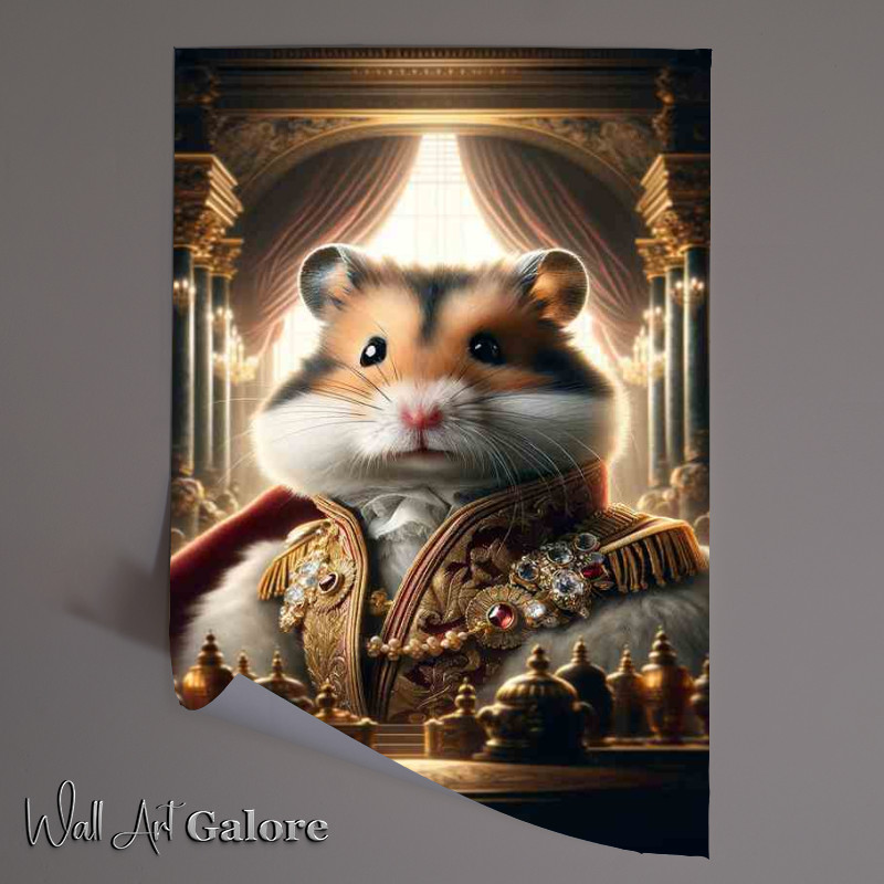 Buy Unframed Poster : (Imperial Hamster Emperor in Opulent Robes)