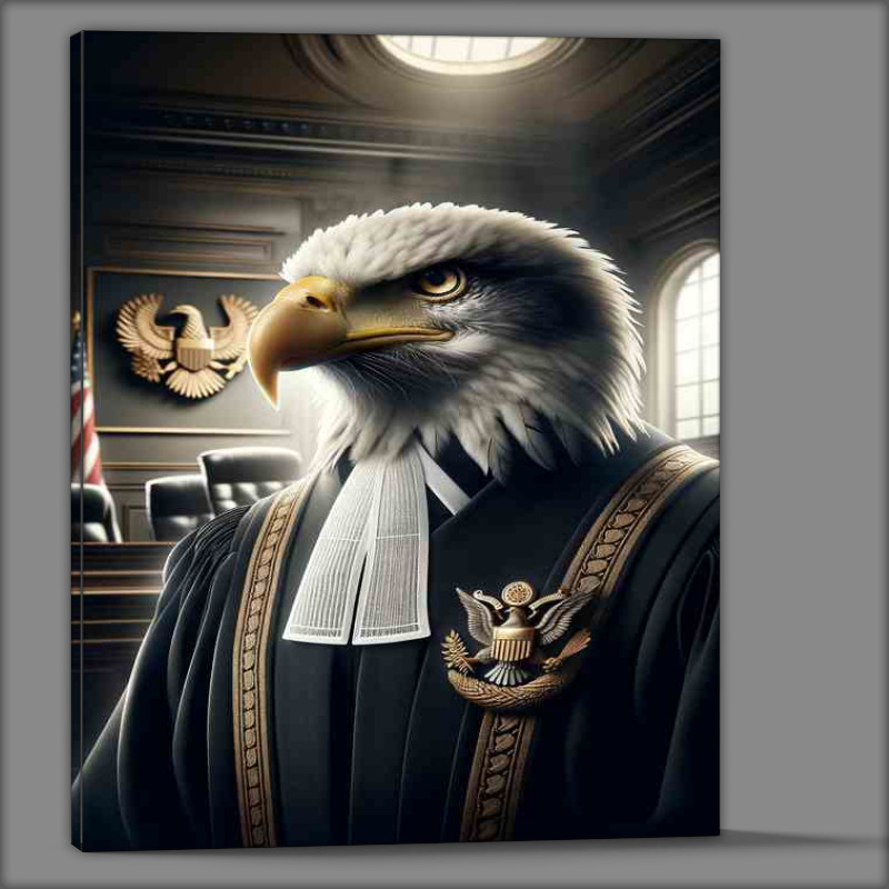 Buy Canvas : (Majestic Eagle Judge in Judicial Robes)