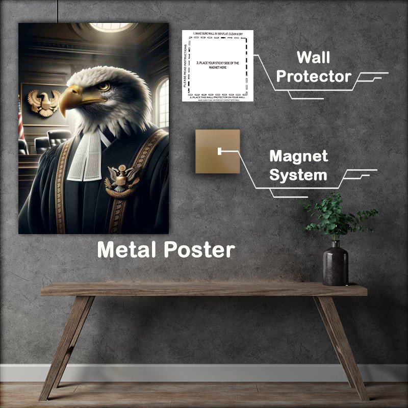 Buy Metal Poster : (Majestic Eagle Judge in Judicial Robes)