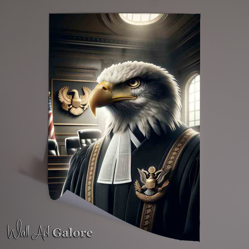 Buy Unframed Poster : (Majestic Eagle Judge in Judicial Robes)