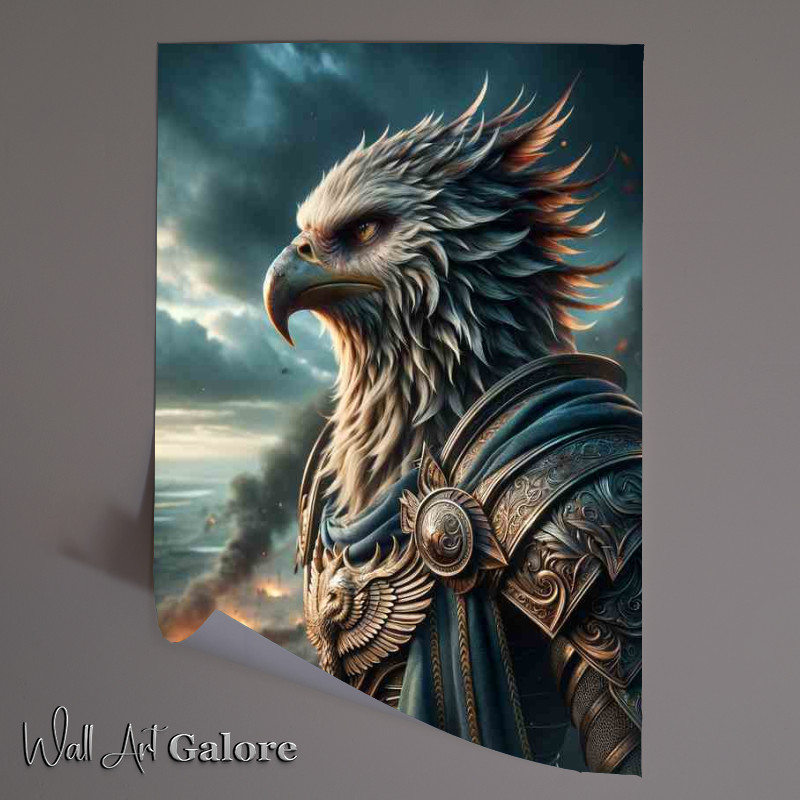 Buy Unframed Poster : (Majestic Griffin Commander in Battle Gear)