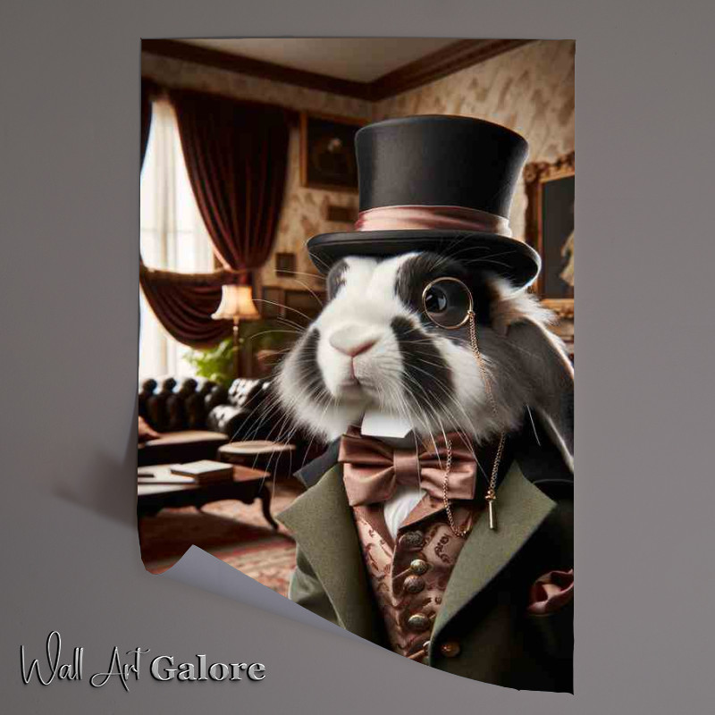 Buy Unframed Poster : (Noble Rabbit in Victorian Gentleman Attire)