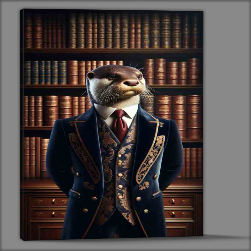 Buy Canvas : (Otter Gentleman in Regal Attire)
