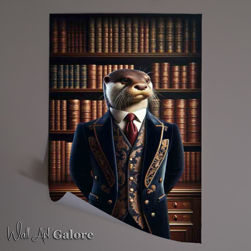 Buy Unframed Poster : (Otter Gentleman in Regal Attire)
