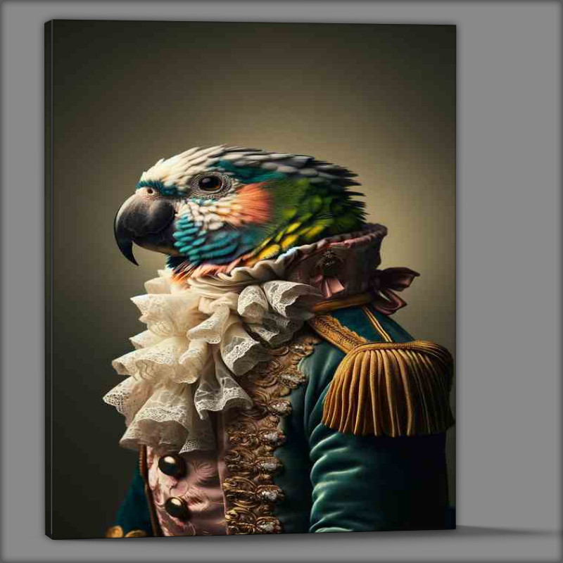 Buy Canvas : (Parrot Aristocrat in Regency Period Dress)