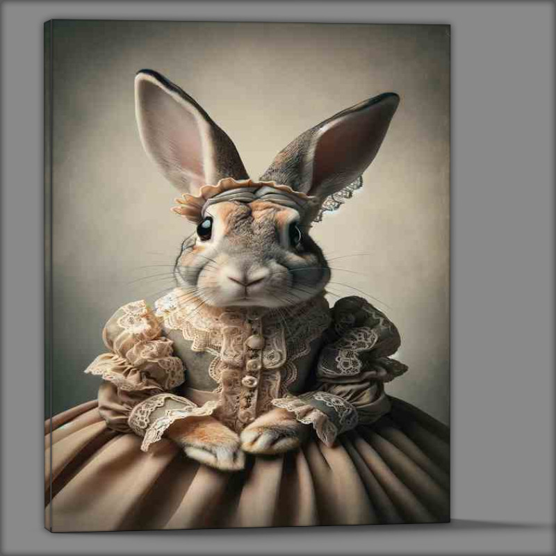 Buy Canvas : (Rabbit in Victorian Dress)