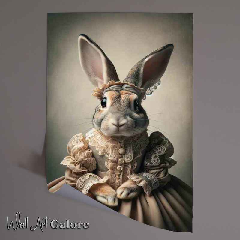 Buy Unframed Poster : (Rabbit in Victorian Dress)