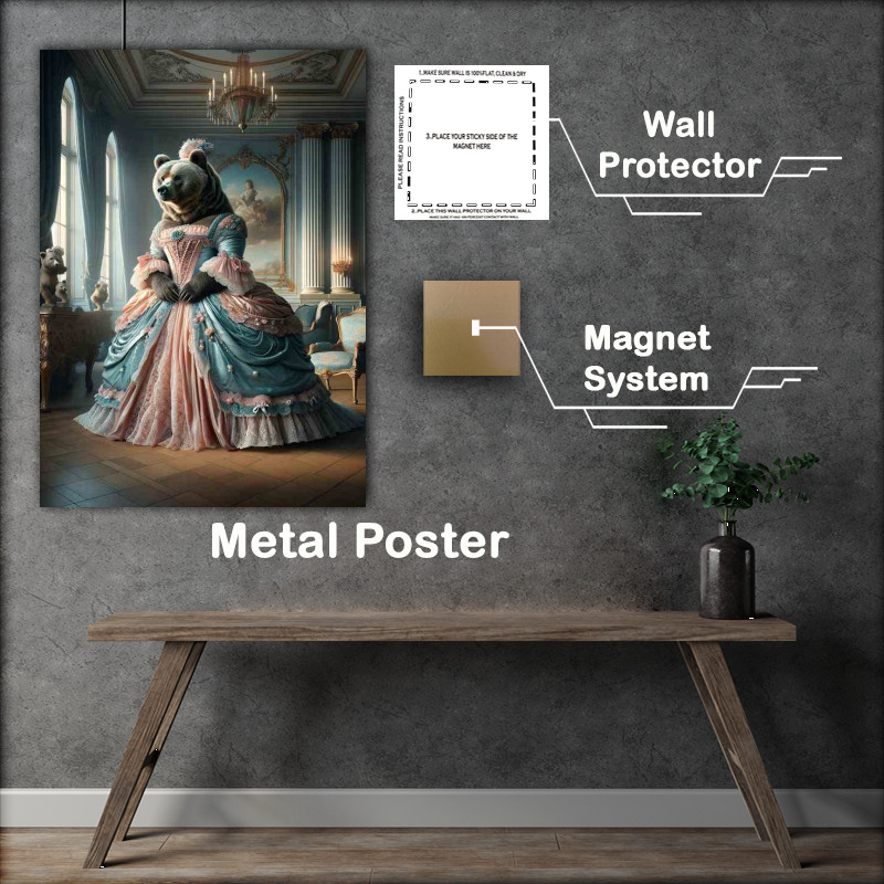 Buy Metal Poster : (Regal Bear Countess in Rococo Dress)