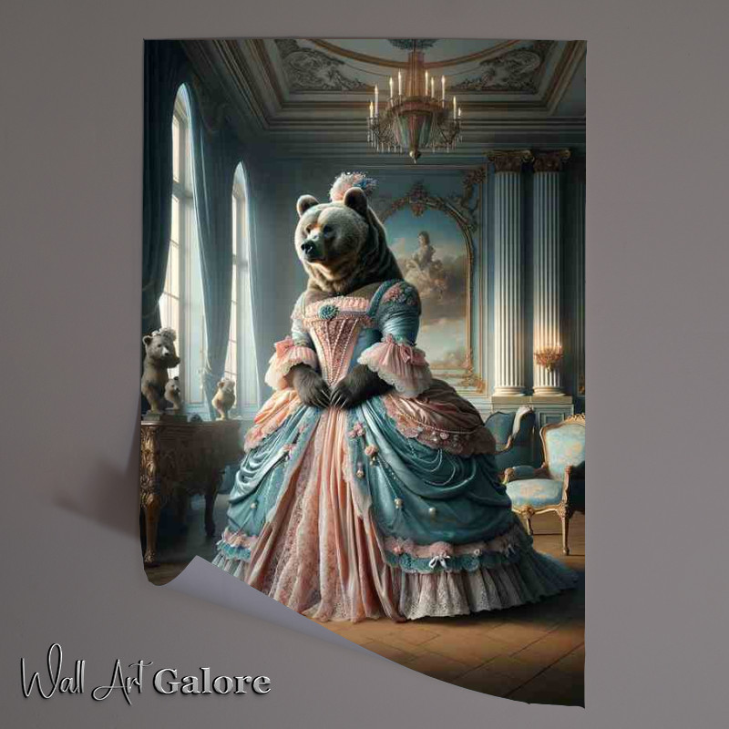 Buy Unframed Poster : (Regal Bear Countess in Rococo Dress)