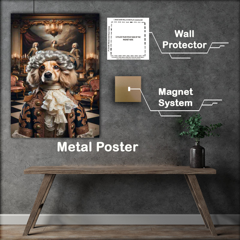 Buy Metal Poster : (Regal Dog in Baroque Aristocrat Attire)