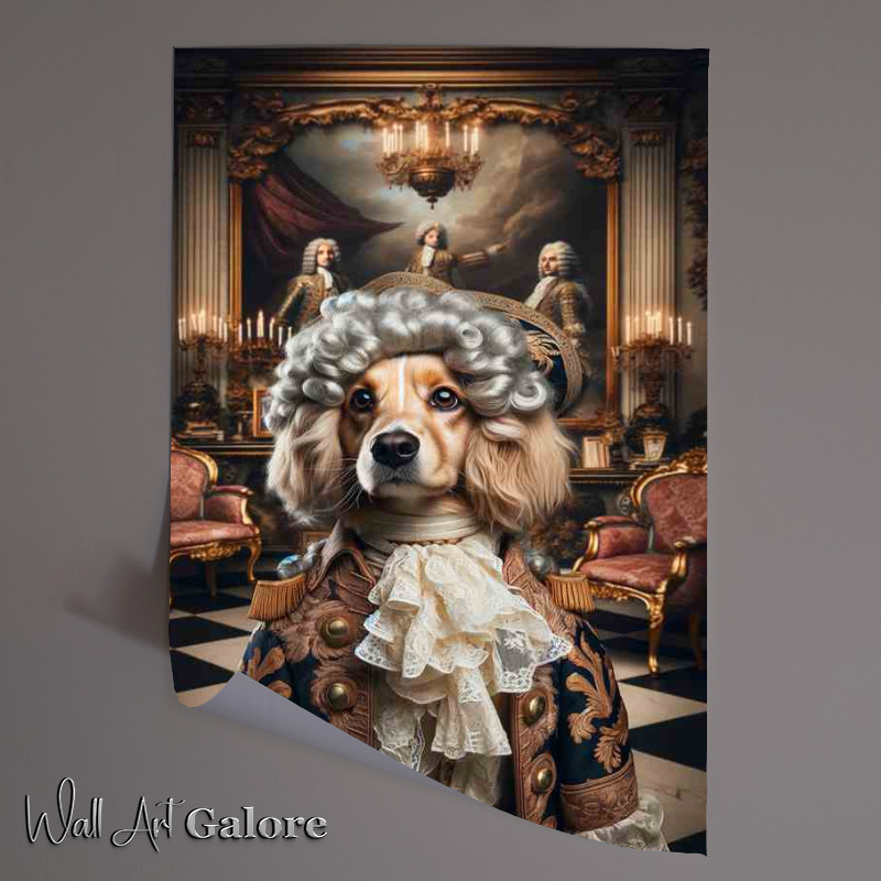 Buy Unframed Poster : (Regal Dog in Baroque Aristocrat Attire)