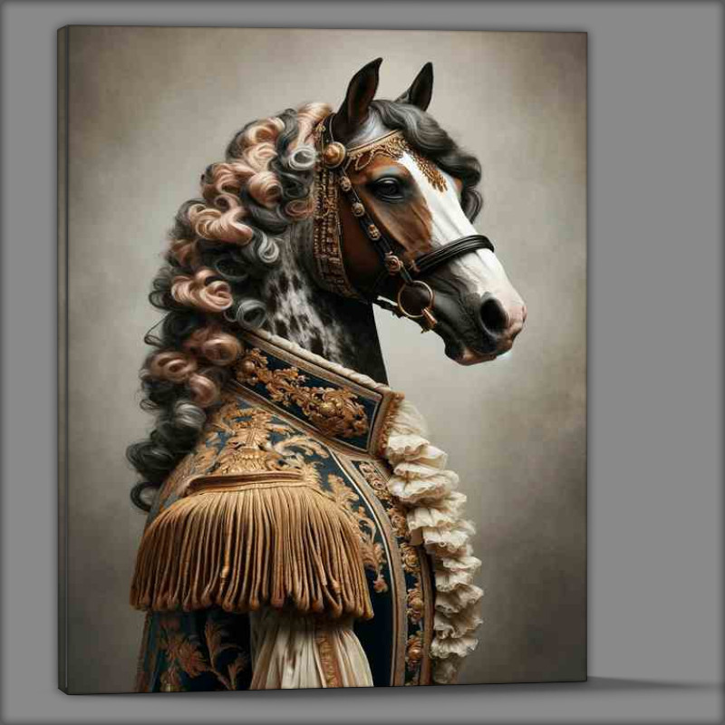 Buy Canvas : (Regal Horse in Baroque Outfit)