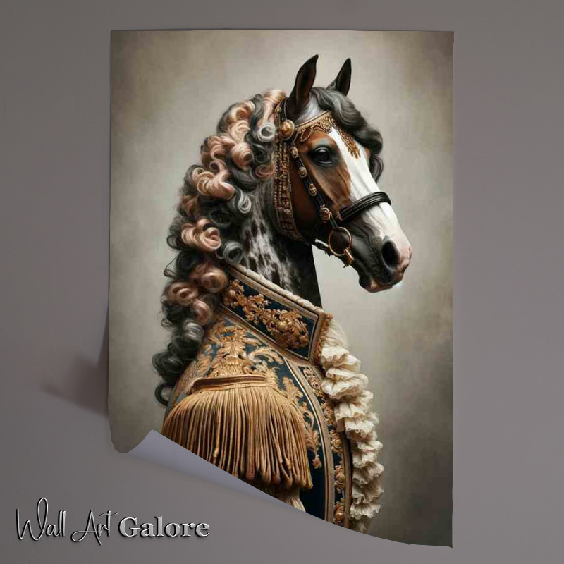 Buy Unframed Poster : (Regal Horse in Baroque Outfit)