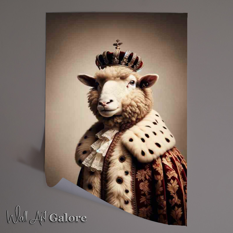 Buy Unframed Poster : (Regal Sheep in Royal Robes)