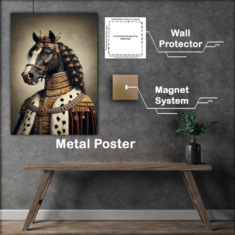 Buy Metal Poster : (Royal Horse in Kings Garments)