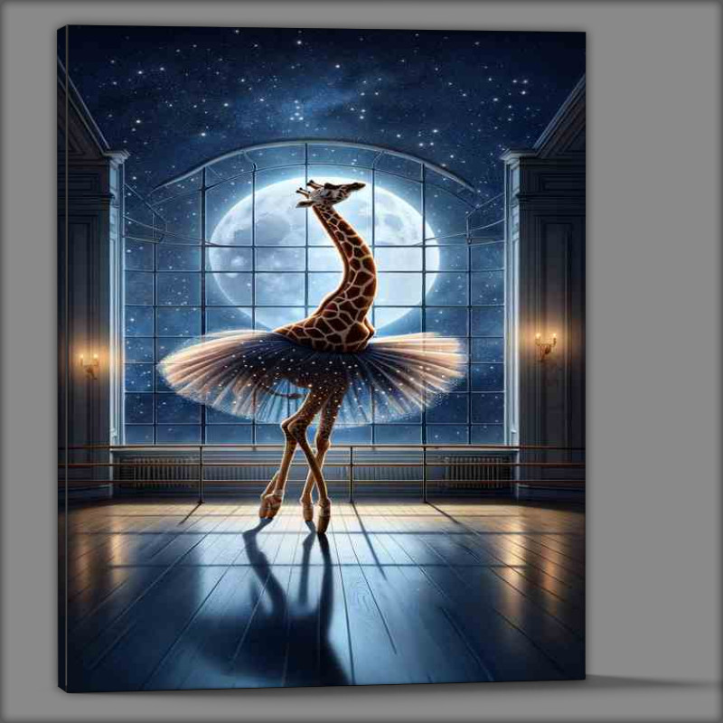 Buy Canvas : (Starry Night The Elegant Giraffe Ballerina)