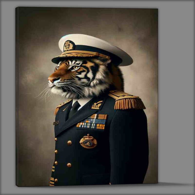 Buy Canvas : (Tiger Admiral in Naval Uniform)