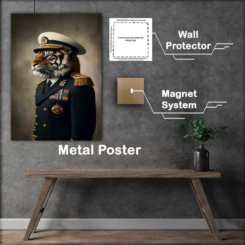 Buy Metal Poster : (Tiger Admiral in Naval Uniform)