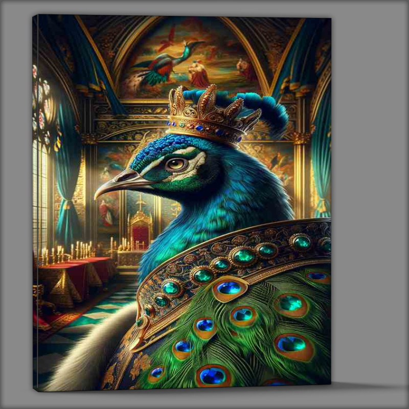 Buy Canvas : (Valiant Peacock Monarch in Royal Mantle)