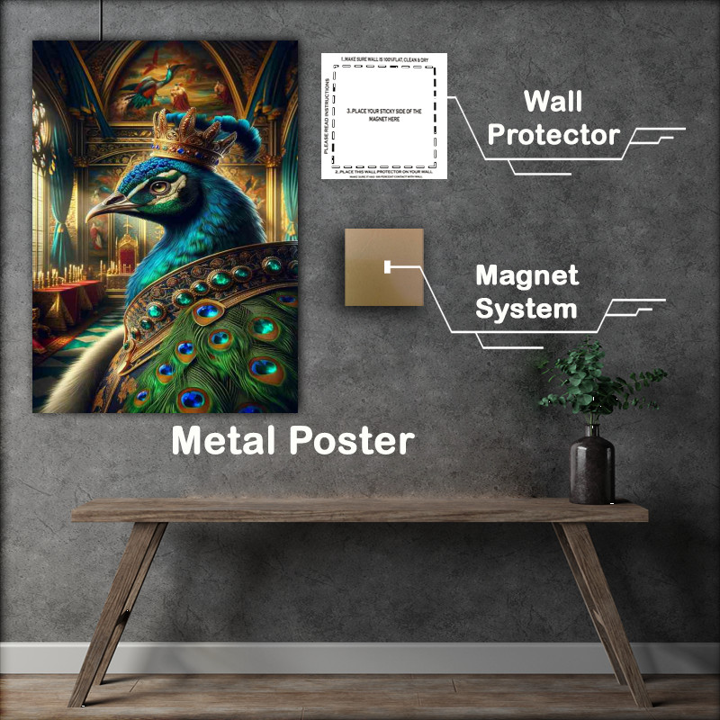 Buy Metal Poster : (Valiant Peacock Monarch in Royal Mantle)