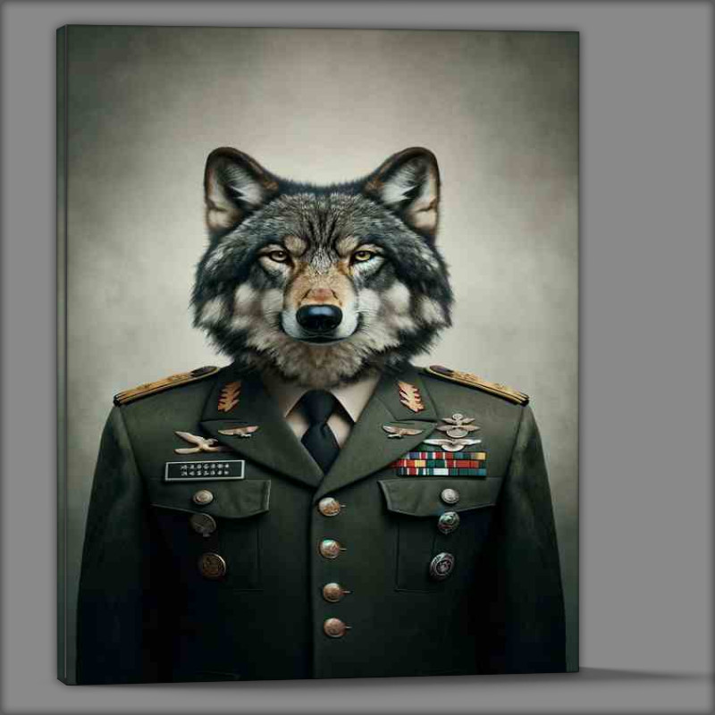Buy Canvas : (Wolf General in Army Uniform)