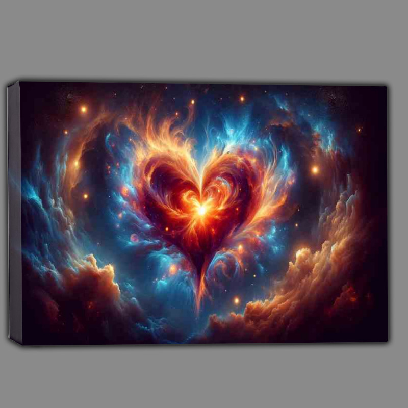 Buy Canvas : (Cosmic Love Heart Celestial Art)