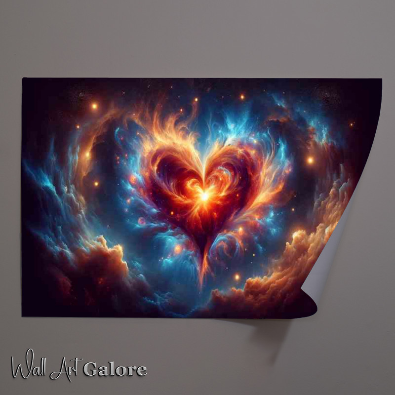 Buy Unframed Poster : (Cosmic Love Heart Celestial Art)